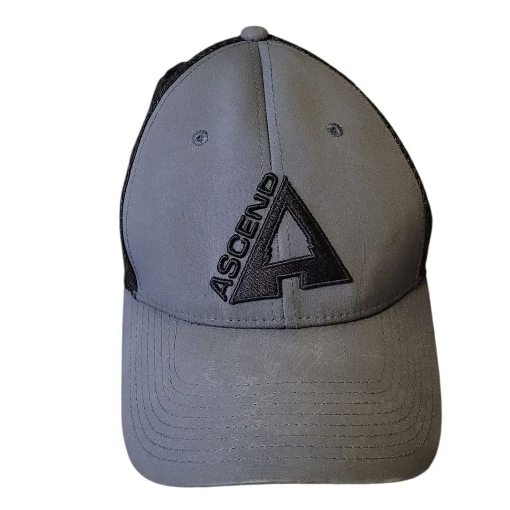Ascend Grey & Black Logo Baseball Hat OS